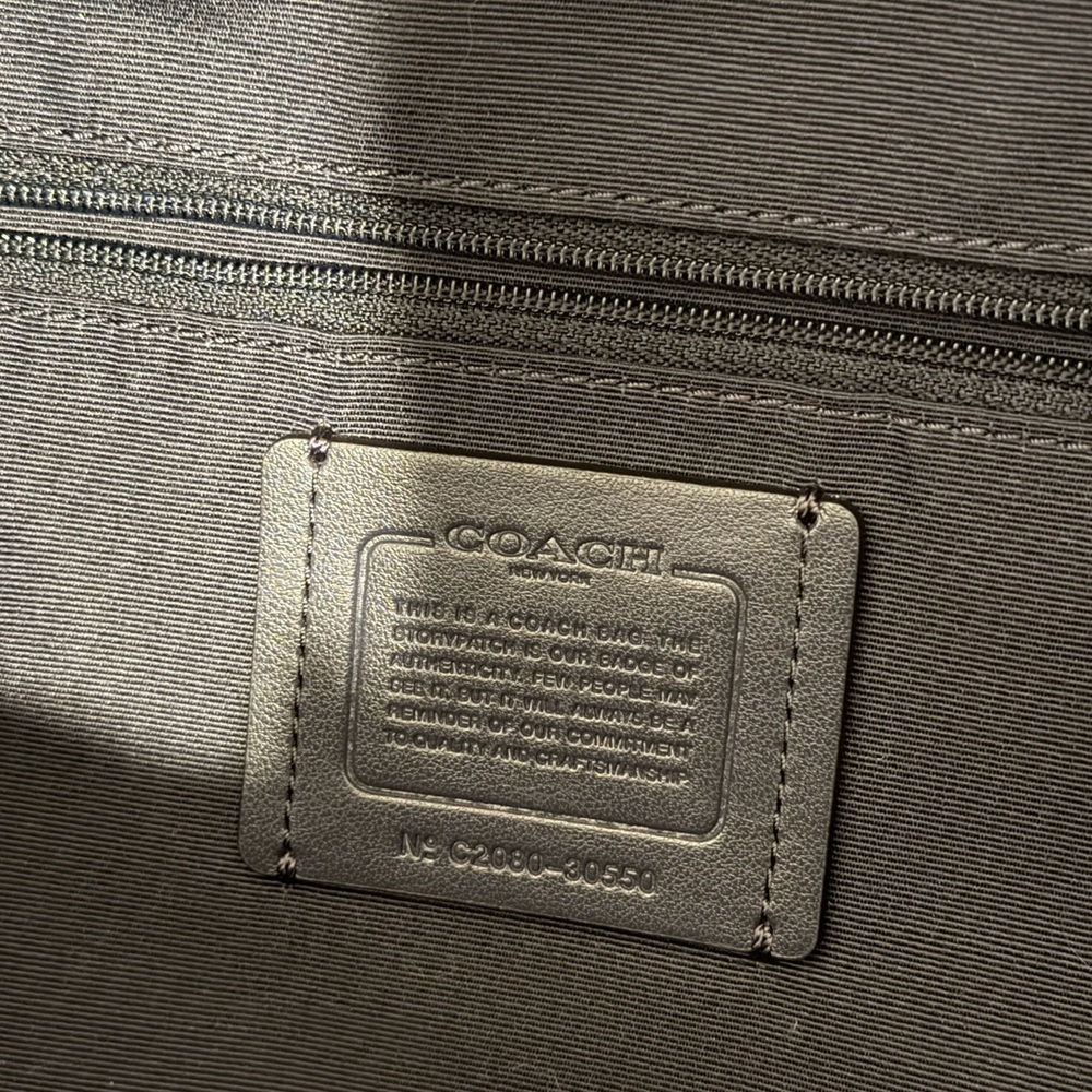 Coach Charlie Navy Leather Backpack - Picture 6 of 8